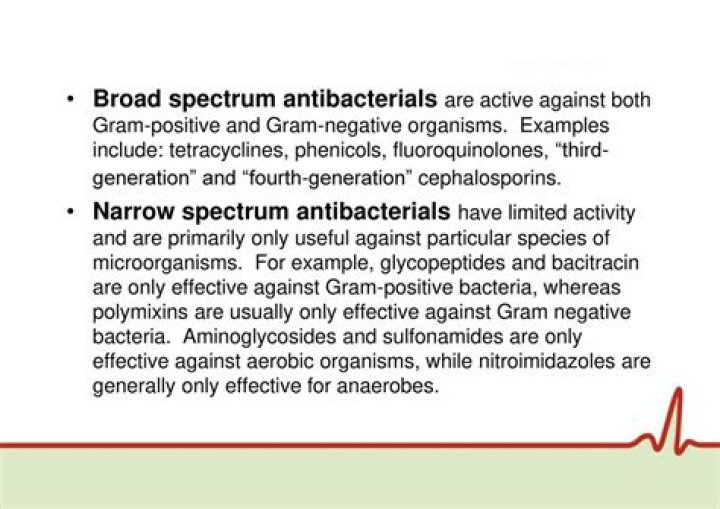 What is broad spectrum vs narrow spectrum antibiotics?